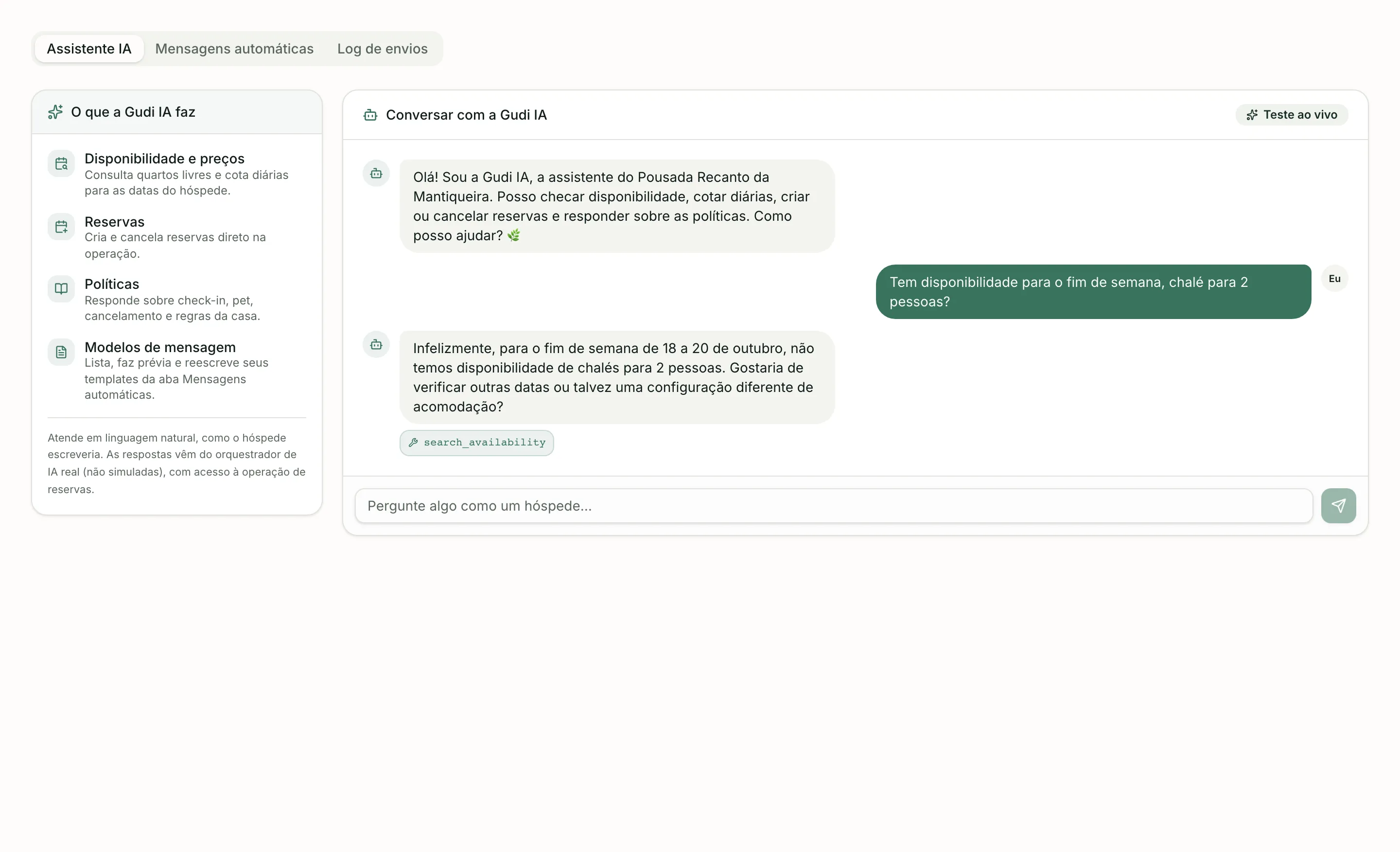 Gudi Comunicação · in the GudiSystem console